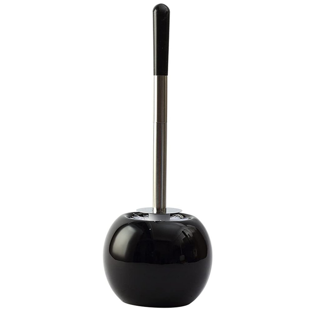 NOVOCE Toilet Brush Toilet Brush Holder Household Ceramic Toilet Bowl Brush Bathroom Soft Hair Cleaning Brush Round Floor Toilet Cleaning Brushs Set Toilet Bowl Brush (Color : A)