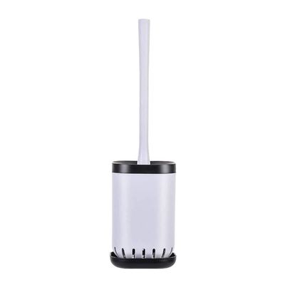 NOVOCE Toilet Brush Holder Toilet Brush and Holder Toilet Brush and Bracket Plastic Set Household Bathroom Cleaning Soft Hair Long Handle Toilet Brush Save Space Toilet Bowl Brush and Holder