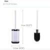 NOVOCE Toilet Brush Holder Toilet Brush and Holder Toilet Brush and Bracket Plastic Set Household Bathroom Cleaning Soft Hair Long Handle Toilet Brush Save Space Toilet Bowl Brush and Holder view 2