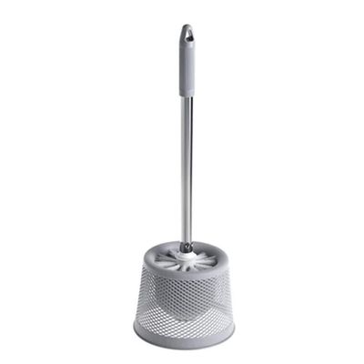 NOVOCE Toilet Brush Holder Toilet Brush and Holder with Strong Bristles Bathroom Toilet Bowl Cleaner Brush Set Toilet Cleaning Brush Kit Toilet Bowl Brush and Holder (Color : Gris)