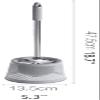 NOVOCE Toilet Brush Holder Toilet Brush and Holder with Strong Bristles Bathroom Toilet Bowl Cleaner Brush Set Toilet Cleaning Brush Kit Toilet Bowl Brush and Holder (Color : Gris) view 2
