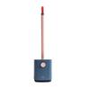 NOVOCE Toilet Brush and Holder Toilet Brush Holder Long Handle Soft Rubber Toilet Cleaning Brush with Base Bathroom Cleaning Tool Accessories Set Toilet Bowl Brush and Holder (Color : Blue) view 1