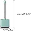 NOVOCE Toilet Brush Holder Toilet Brush and Holder Toilet Brush Stainless Steel Holder Cleaning Brush,Toilet Brush Set for Bathroom Toilet Cleaning Toilet Bowl Brush and Holder (Color : Green) view 2