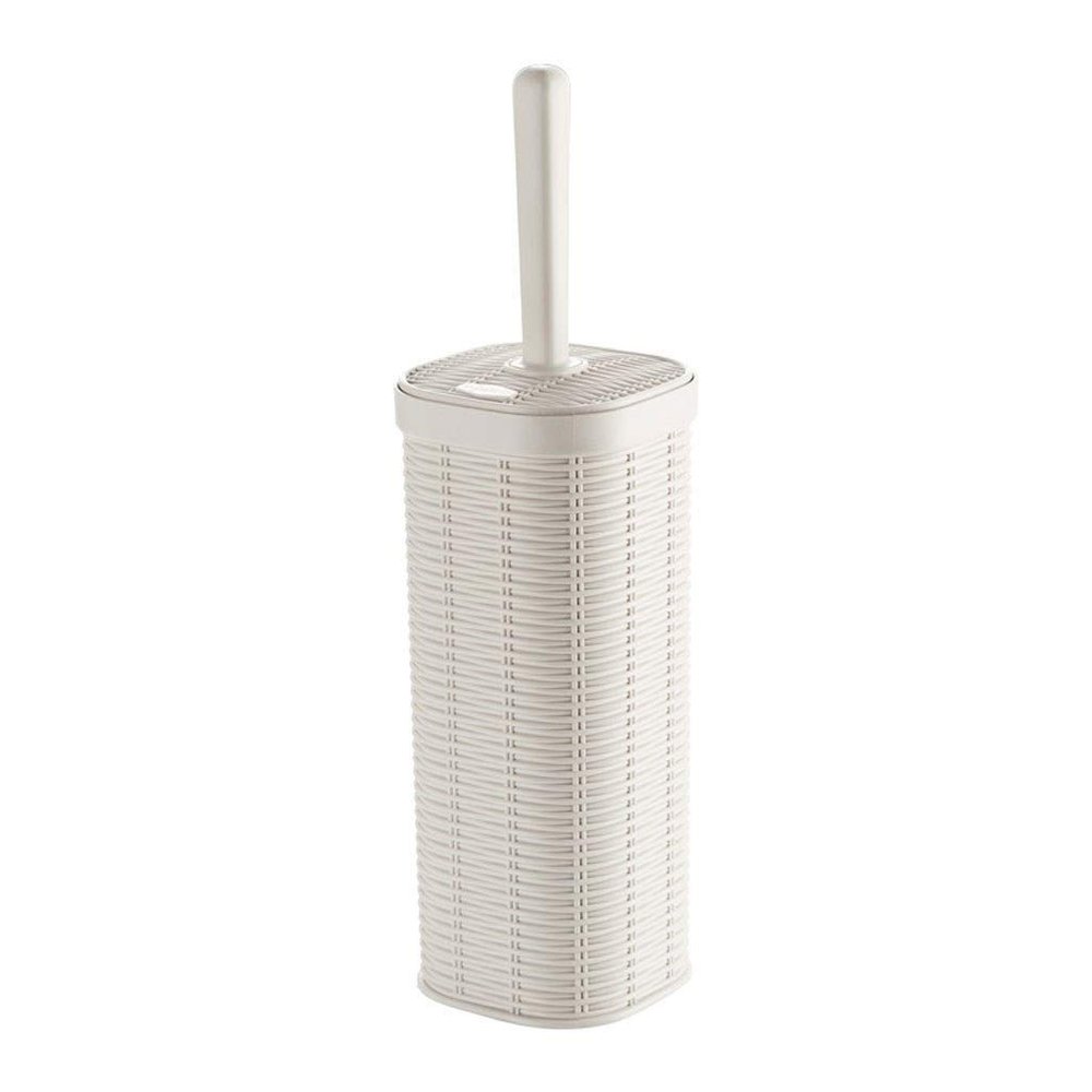 NOVOCE Toilet Brush with Holder Plastic Toilet Brush and Bracket Bathroom Toilet Bowl Brush with Base Set Cleaning Bowl Brush Brown Beige Cleaning Brush (Color : Brown)