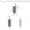 NOVOCE Toilet Brush with Holder Plastic Toilet Brush and Bracket Bathroom Toilet Bowl Brush with Base Set Cleaning Bowl Brush Brown Beige Cleaning Brush (Color : Brown) view 2
