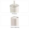 NOVOCE Toilet Brush with Holder Plastic Toilet Brush and Bracket Bathroom Toilet Bowl Brush with Base Set Cleaning Bowl Brush Brown Beige Cleaning Brush (Color : Brown) view 3