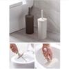 NOVOCE Toilet Brush with Holder Plastic Toilet Brush and Bracket Bathroom Toilet Bowl Brush with Base Set Cleaning Bowl Brush Brown Beige Cleaning Brush (Color : Brown) view 4