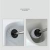 Toilet Brush Holder Toilet Brush and Holder Ceramic Toilet Brush and Bracket Bathroom Toilet Brush Set Stainless Steel Long Handle Handle Clean The Toilet Toilet Bowl Brush and Holder ( Color : Gris ) view 4