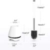 NOVOCE Toilet Brush Holder Toilet Brush and Holder Set, Stainless Steel with Soft Silicone Bristle Sturdy Cleaning Toilet Bowl Brush Set for Bathroom Toilet Bowl Brush and Holder (Color : 2pcs) view 2