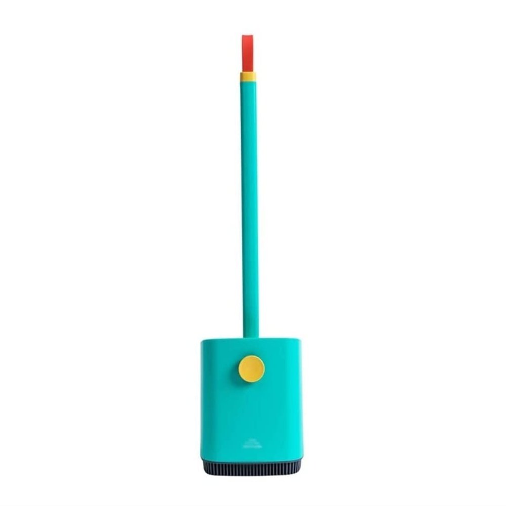 NOVOCE Toilet Brush and Holder Toilet Brush Holder Long Handle Soft Rubber Toilet Cleaning Brush with Base Bathroom Cleaning Tool Accessories Set Toilet Bowl Brush and Holder (Color : Green)