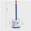 NOVOCE Toilet Brush and Holder Toilet Brush Holder Long Handle Soft Rubber Toilet Cleaning Brush with Base Bathroom Cleaning Tool Accessories Set Toilet Bowl Brush and Holder (Color : Green) view 2