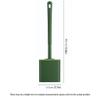 NOVOCE Toilet Bowl Brush Silicone Toilet Brush and Holder SetToilet Bowl Brush for Bathroom CleaningFlat Silicone Toilet Scrubber Brush with Lid Cleaning Utensils (Color : Green-Floor Standing) view 2