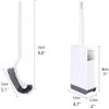 Toilet Brush Holder Toilet Brush and Holder Plastic Toilet Brush Holder Arc Shape Long Handle Soft Hair Toilet Cleaning Set Home Bathroom Toilet Brush and Holder Toilet Bowl Brush and Holder ( Color : view 2