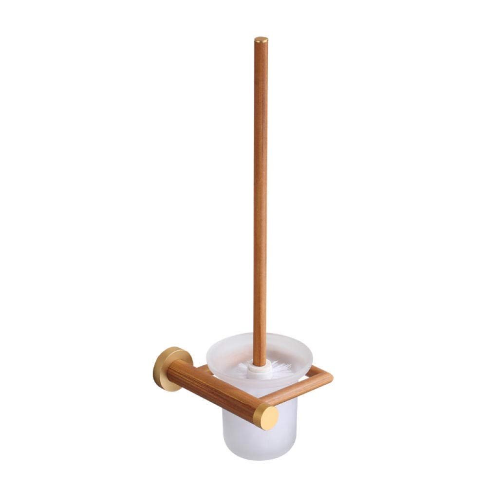 NOVOCE Toilet Bowl Brush Hotel Toilet Brush Holder Bathroom Hardware Toilet Brush Set Wood Bathroom Accessories Toilet Brush Set Toilet Cleaning Brush