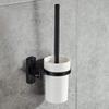 NOVOCE Toilet Bowl Brush Black Space Aluminum Toilet Brush Set Bathroom Wall-Mounted Toilet Brush Bathroom Hardware Accessories Toilet Cleaning Brush view 2
