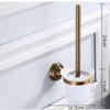 NOVOCE Toilet Bowl Brush Carved Toilet Brush, Space Aluminum Antique Toilet Brush Holder Bathroom Hardware Accessories Toilet Cleaning Brush view 3