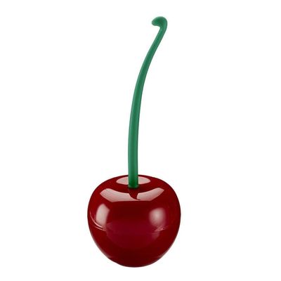NOVOCE Toilet Bowl Brush Creative Lovely Cherry Shape Lavatory Brush Toilet Brush & Holder Set Toilet Cleaning Brush