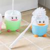 NOVOCE Toilet Bowl Brush Creative Toilet Brush with Cartoon HolderLong Handled Toilet Bowl BrushCute Toilet Scrub Brush for Bathroom Cleaning Non-Scratch (Color : Pink) view 4