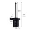 Toilet Brush Wall-Mounted Toilet Brush Long Handle Toilet Brush to Clean No Dead Ends Toilet Brush Bathroom Black Clean Toilet Brush Set Toilet Bowl Brush view 2