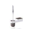 NOVOCE Toilet Bowl Brush Wall Mounted Toilet Brush Holder Set Wash Room Plastic Storage Shelf Rack Toilet Cleaner Holder Bathroom Accessories Toilet Cleaning Brush (Color : Black) view 1