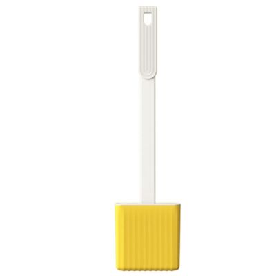NOVOCE Toilet Bowl Brush Toilet Brush and HolderBendable Silicone Brush Head Toilet Bowl Brush for Deep CleaningQuick-Drying Toilet Scrub Brush Cleaning Utensils (Color : Yellow)