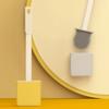 NOVOCE Toilet Bowl Brush Toilet Brush and HolderBendable Silicone Brush Head Toilet Bowl Brush for Deep CleaningQuick-Drying Toilet Scrub Brush Cleaning Utensils (Color : Yellow) view 3