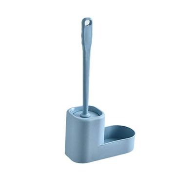 NOVOCE Toilet Brush Toilet Brushes, Household Hand Cleaning Tools, Toilet Brushes and Storage Shelves, Bathroom Long Handle Cleaning Brushes Toilet Bowl Brush (Color : Blue)