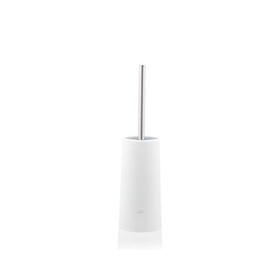 NOVOCE Toilet Brush Compact Self-contained Plastic Toilet Brush and Organizer Save Space Toilet Bowl Brush (Color : White)