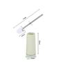 NOVOCE Toilet Brush Compact Self-contained Plastic Toilet Brush and Organizer Save Space Toilet Bowl Brush (Color : White) view 2