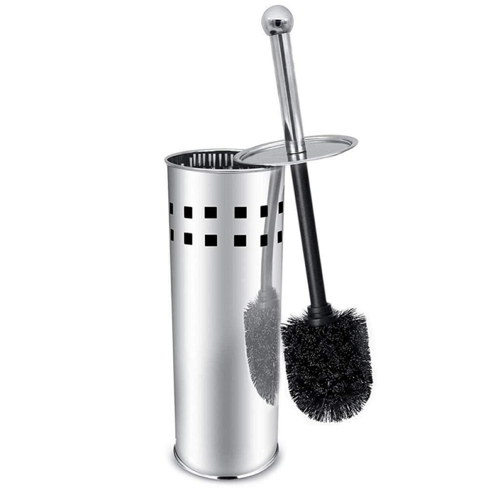 NOVOCE Toilet Bowl Brush Toilet Brush and Holder, 304 Bamboo Charcoal Stainless Steel Toilet Brush for Bathroom Storage and Organization - Space Saving Toilet Cleaning Brush