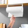 YIGII Adhesive Paper Towel Holder Under Cabinet - Stainless Steel Paper Towel Rack Stick on Wall Mount for Kitchen, White view 3