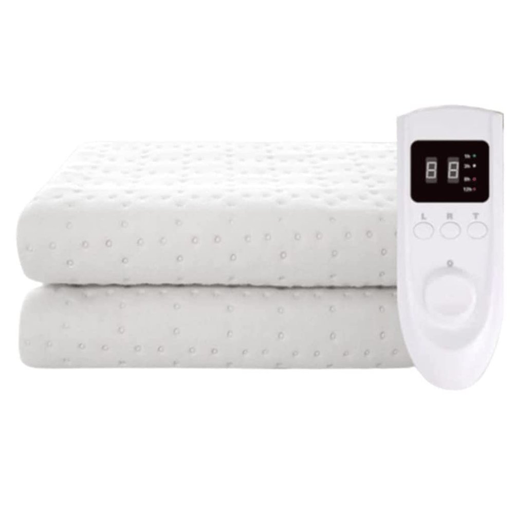 VNABO Fashion Warmth Electric Blanket Intelligent Over-Heat Protection Twin Size Heated Blanket 9 Heat Levels Electric Throw