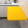 HADIIH Laundry Folding Table, Wood Wall Mounted Table, Computer Desk, Stable Sturdy Wall Table for Kitchen/Laundry/Room/Restaurant-Multiple Sizes (Color : Yellow, Size : 60 * 30cm (23.5 * 12in)) view 1