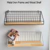 ZAQYCM Black Iron Ribbon Holder Wall Mounted, Space-Saving Satin Ribbon Spool Rack for Fresh Flower Shop/Gift Wrapping, Wall Storage Shelf for Kitchen/Bathroom view 3