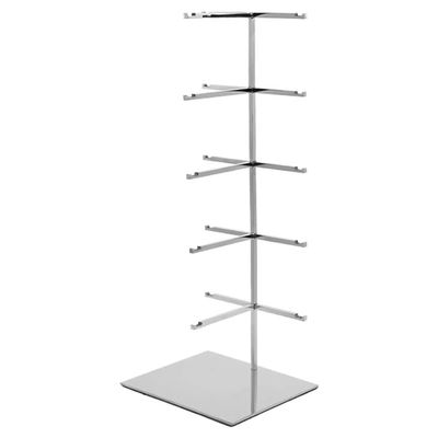 Glasses Sunglasses Display Holder, Multiple Eyeglasses Hanging Racks, Mirror Stainless Steel Organizer, Store Retail Home Desk Dresser Tabletop Decor Storage Stand XJJUN ( Color : White , Size : 18x15