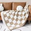 Checkered Throw Blanket,Ultra Soft Cozy Buffalo Checkerboard Throw Blankets,Soft Cozy Microfiber Reversible Checkerboard Fluffy Throw Blanket For Home Chair Sofa Couch Camping Travel ( Color : Khaki ) view 2