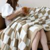Checkered Throw Blanket,Ultra Soft Cozy Buffalo Checkerboard Throw Blankets,Soft Cozy Microfiber Reversible Checkerboard Fluffy Throw Blanket For Home Chair Sofa Couch Camping Travel ( Color : Khaki ) view 3
