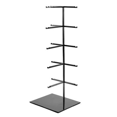 Glasses Sunglasses Display Holder, Multiple Eyeglasses Hanging Racks, Mirror Stainless Steel Organizer, Store Retail Home Desk Dresser Tabletop Decor Storage Stand XJJUN ( Color : Black , Size : 18x15
