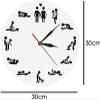 Adult Acrylic Wall Clock 30cm 12 Inch 24 Hour Sex Choices Gender Iconic Wall Clock Kamasutra Wall Decor Clock Couple Valentine's Day Wedding Gift view 3