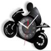 Wall Clock 30cm Motorcycle Silhouette Wall Clock Vinyl Reuse Record Motorbike Rider Retro Design Wall Clock Artwork view 1