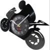 Wall Clock 30cm Motorcycle Silhouette Wall Clock Vinyl Reuse Record Motorbike Rider Retro Design Wall Clock Artwork view 2
