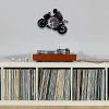 Wall Clock 30cm Motorcycle Silhouette Wall Clock Vinyl Reuse Record Motorbike Rider Retro Design Wall Clock Artwork view 4