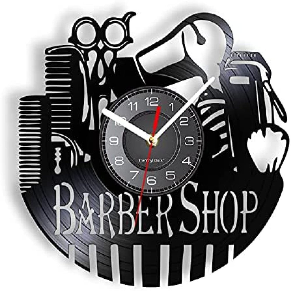 30 Cm Wall Clock Barber Shop Wall Clock Barber Tools Barber Vinyl Record Wall Clock Barber Gifts & The Barber