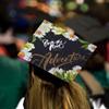 Once Upon A Time Graduation Cap Topper with Flowers, Grad Cap Decorations, Class of 2025 Grad Cap Topper, On to the next adventure view 2