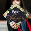 Once Upon A Time Graduation Cap Topper with Flowers, Grad Cap Decorations, Class of 2025 Grad Cap Topper, On to the next adventure view 4