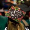 Once Upon A Time Graduation Cap Topper with Flowers, Grad Cap Decorations, Class of 2025 Grad Cap Topper, The best is yet to come view 4