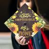 Once Upon A Time Graduation Cap Topper with Flowers, Grad Cap Decorations, Class of 2025 Grad Cap Topper, It always seems impossible until it's done view 2