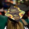 Once Upon A Time Graduation Cap Topper with Flowers, Grad Cap Decorations, Class of 2025 Grad Cap Topper, It always seems impossible until it's done view 4