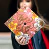 Once Upon A Time Pink Graduation Cap Topper with Flowers, Grad Cap Decorations, Class of 2025 Grad Cap Topper, The Best is yet to Come view 2