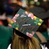 Once Upon A Time Graduation Cap Topper with Flowers, Grad Cap Decorations, Class of 2025 Grad Cap Topper, What feels like the end is often the beginning view 4